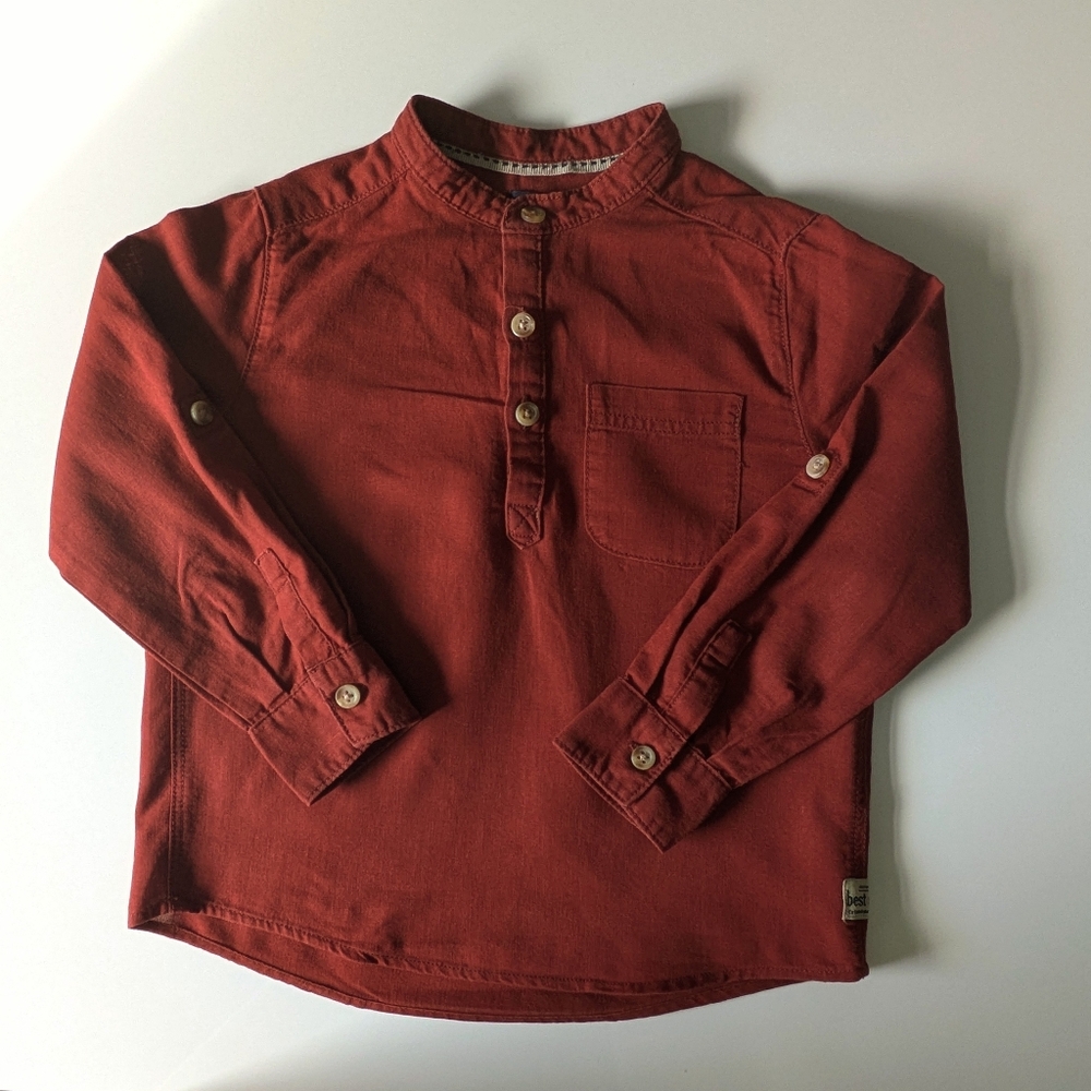 Burgundy red blouse shirt